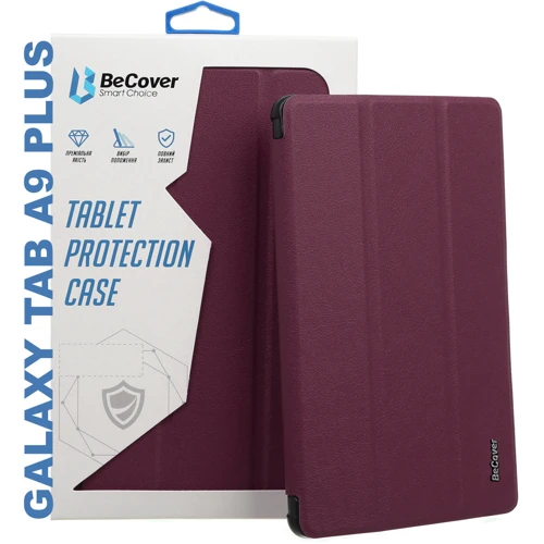Аксесуар для планшетних ПК BeCover Smart Case Red Wine для Samsung Galaxy Tab A9 Plus SM-X210/SM-X215/SM-X216 (710311): Колір бордовий