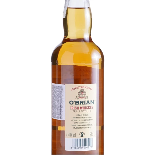 Виски O'Brian, 40% 0.5л (BDA1WS-WRL050-001): Страна производитель Ирландия