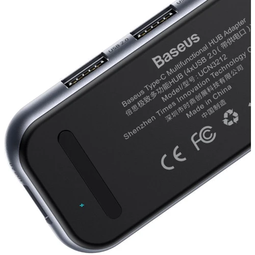 Адаптер Baseus Adapter Multifunctional USB-C to 4xUSB2.0 Deep Gray (CAHUB-JZ0G): Додаткові роз'єми USB OTG