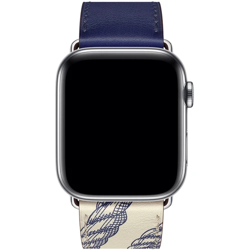 Аксессуар для Watch Apple Hermès Single Tour Band Encre/Béton (MX2X2) for Apple Watch 42/44mm: Совместимость Apple Watch 44mm, Apple Watch 42mm