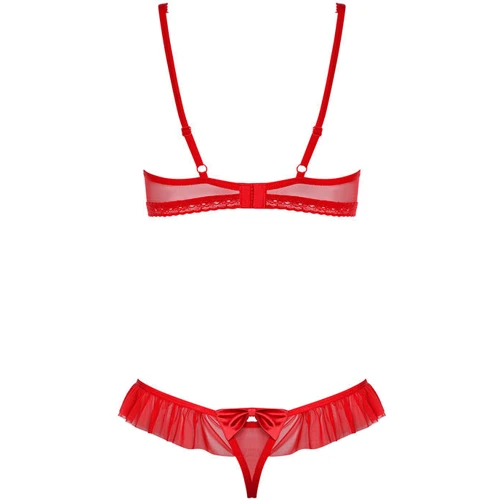 Эротический комплект с рюшами Obsessive 827-SET-3, L/XL