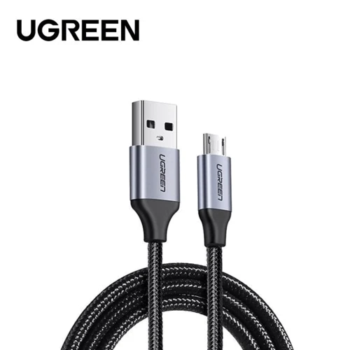 Кабель UGREEN USB Cable to MicroUSB US290 2.4A 1m Metal/Black: Тип USB Cable - microUSB