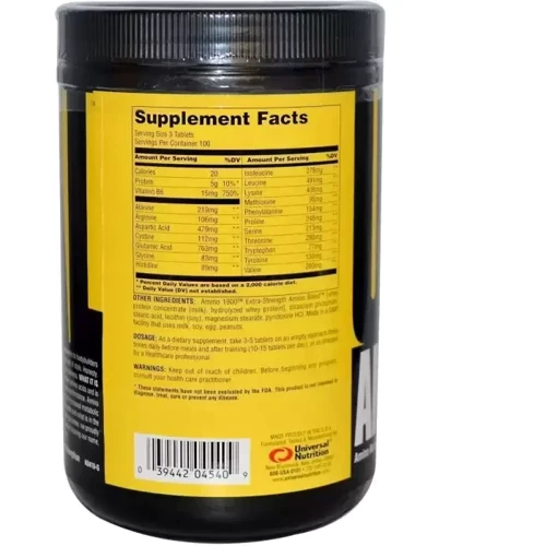 Аминокислота для спорта Universal Nutrition Amino 1900 300 tablets: Вкус Без вкуса