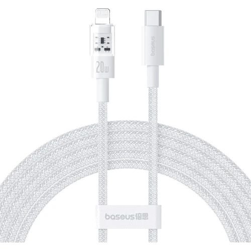Кабель Baseus Cable USB-C to Lightning Gem Fast-Charging Data 20W 2m White (P10373001211-01)