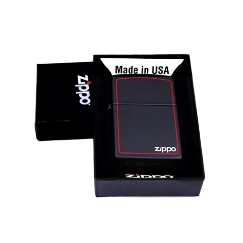 Зажигалка Zippo BLACK MATTE w/ BORDER (218ZB) фото 7