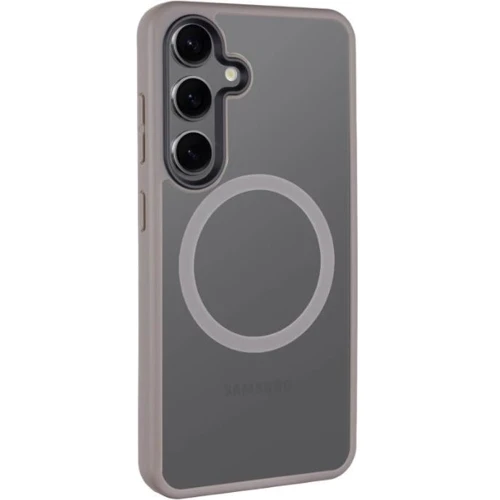 Чехол для телефонов Mobile Case TPU+PC Metal Buttons with MagSafe Colorful Grey for Samsung S921 Galaxy S24