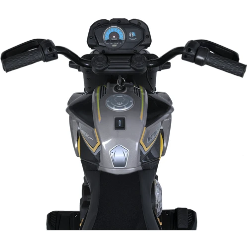 Детский двухколесный электромотоцикл Bambi серо-желтый (M 5827EL-11)