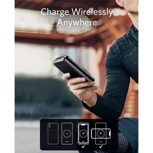 Зовнішній акумулятор ANKER Power Bank 10000mAh PowerCore III Sense 18W PD Wireless Black (A1617H11): Кількість USB 2