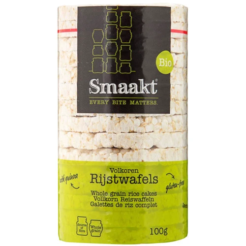 Вафли Smaakt рисовые цельнозерновые из киноа органические 100 г (8718469777631)