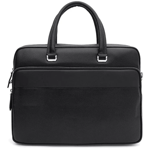 Чоловіча конференц-сумка Borsa Leather чорна (K18820-1bl-black)