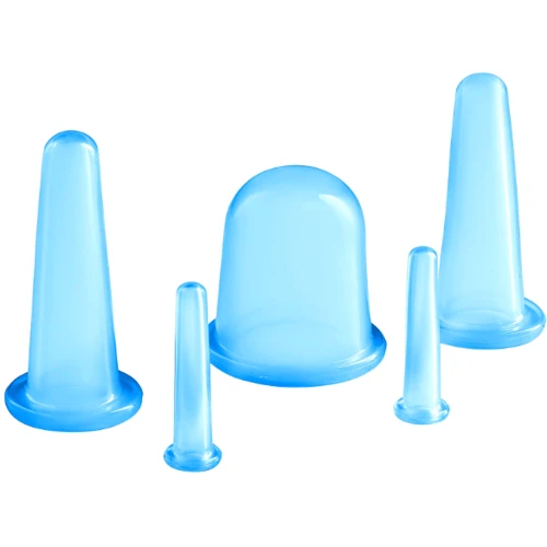 Масажер 4FIZJO Вакуумні масажні банки силіконові для тіла (китайські/атніцелюлітні банки) 5 шт Blue (P-5907739314956)