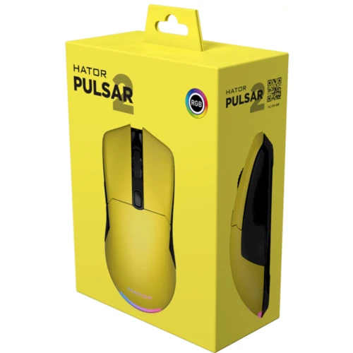 Мышь HATOR Pulsar 2 Yellow (HTM-512): Количество кнопок 6