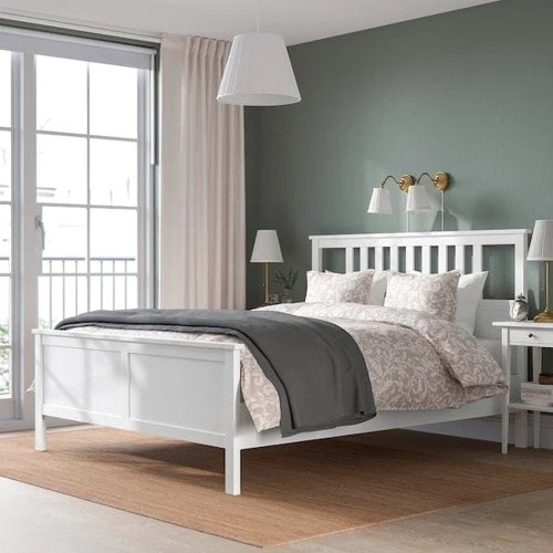 Каркас кровати ІКЕА Hemnes 160х200 см Белое пятно (799.293.41) фото 2