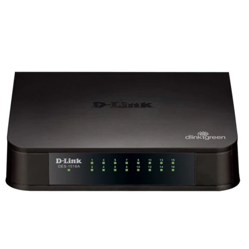 Мережевий комутатор D-Link DES-1016A/E1B: Порти тільки Fast Ethernet (10/100)
