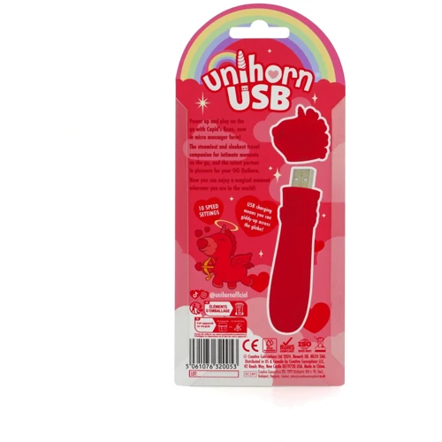 Вібратор-єдиноріжка Unihorn USB Bullet - Cupid's Beau, віброкуля, USB зарядка