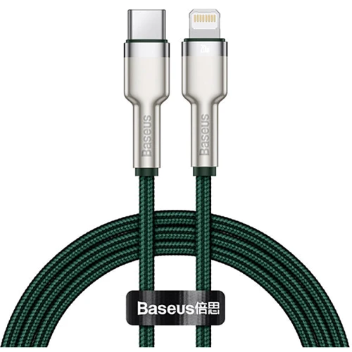 Кабель Baseus Cable USB-C для освітлення PD Cafule Metal 20W 1m Green (CATLJK-A06)