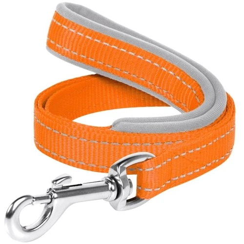 Поводок Collar Dog Extreme нейлоновый с прорезиненной ручкой оранжевый 25 мм 122 см (43174)