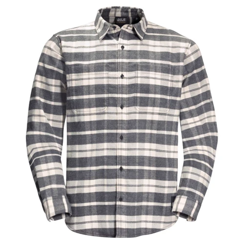 Рубашка Jack Wolfskin Nature Time Shirt M 1403621-7778 48 серая с длинным рукавом