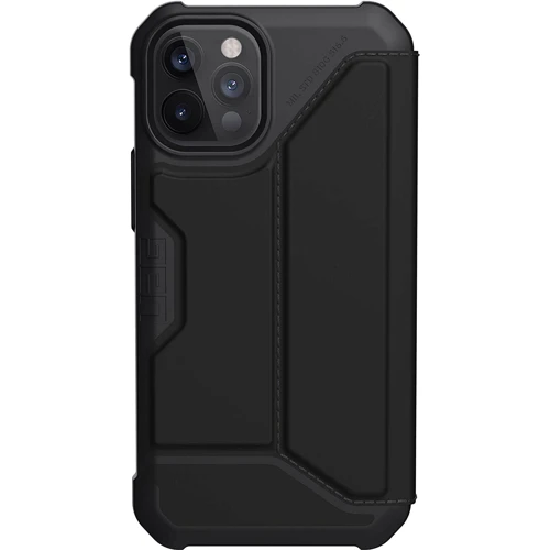 Чохол для iPhone Urban Armor Gear UAG Metropolis (PU) Satin Black (112356113840) for iPhone 12 / iPhone 12 Pro: Матеріали полікарбонат і поліуретан