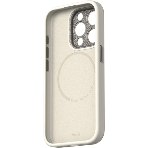 Чехол для iPhone Moshi Napa Slim Hardshell Case Eggnog White (99MO231111) for iPhone 15 Pro: Материалы искусственная кожа