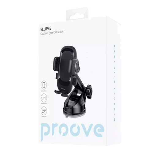 Держатель Proove Car Holder Ellipse Suction Type Black (CHES00000001): Тип автомобильный