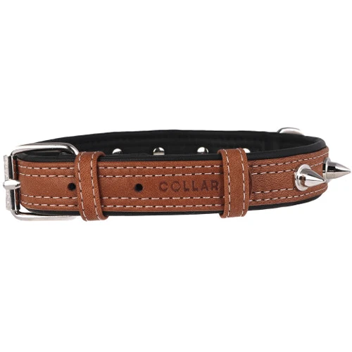 Ошейник Collar Soft с шипами 35 мм 57-71 см Коричнево-черный: Производитель Collar