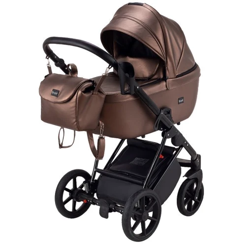Коляска 2 в 1 Bair Infinity кожа 100% BI-02-AMO bronze pearl (бронза перламутр) фото 12