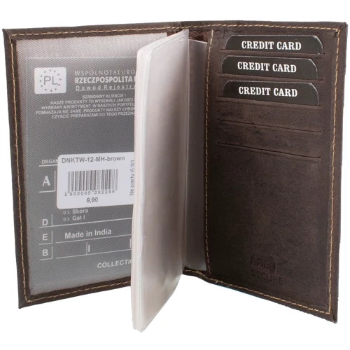 Мужская обложка для документов DNK Leather коричневая (DNKTW-12-MH-brown): Страна производитель Украина