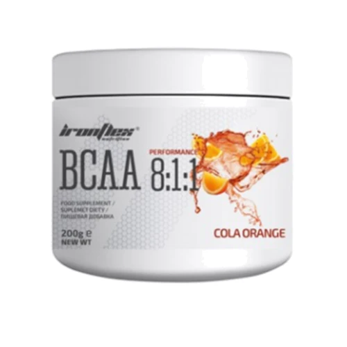 Амінокислота для спорту IronFlex Nutrition BCAA Performance 8-1-1 200 g / 40 servings / Cola Orange