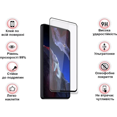 Аксессуар для смартфона BeCover Tempered Glass Black for Poco F5 Pro (709744)