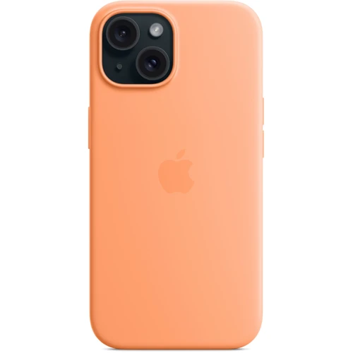 Чехол для iPhone Apple iPhone 15 Silicone Case with MagSafe - Orange Sorbet (MT0W3ZM/A): Тип чехла накладка на заднюю часть