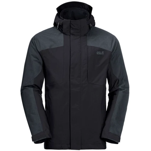 Куртка Jack Wolfskin Viking Sky Men 1107994-6000 52 черная зимняя с капюшоном