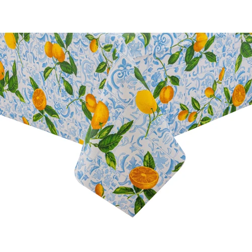 Скатерть водоотталкивающая Lefard "Limones ceramica cielo" 140х140см (715-289): Тип скатерть