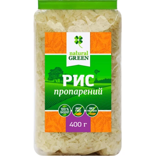 Рис пропаренный, Natural Green, 400 г (WT3151)