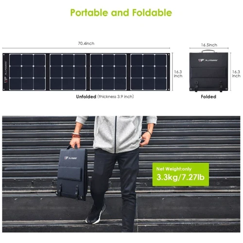Сонячна панель Allpowers 120W Portable Solar Panel фото 5