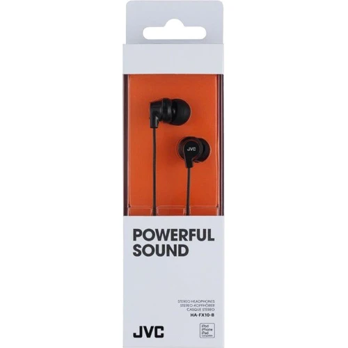 Навушники JVC HA-FX10 Black: Тип конструкції вакуумні