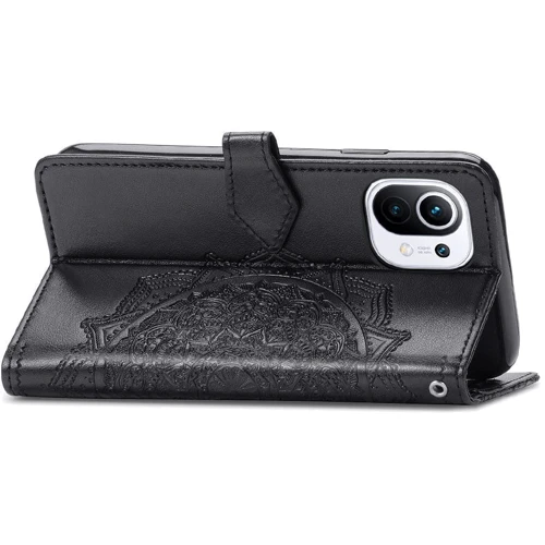 Чехол для телефонов Mobile Case Book Cover Art Leather Black for Xiaomi Mi 11 Lite / Mi 11 Lite 5G: Пленка в комплекте нет