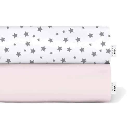 Набор простыней Cosas Rose / StarGrey на резинке 2 шт. 120x60 см (SetSheet_Rose_StarGrey_120x60): Тип простынь