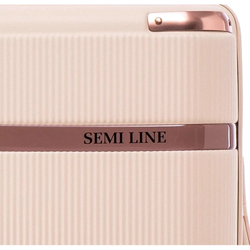 Чемодан Semi Line 24" (M) Ecru бежевий (T5669-3): Застежка Молния
