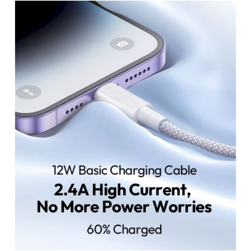 Кабель Romoss USB Cable to Lightning CB1234G 2.4A 1m White (CB1234G-621-127H) фото 4
