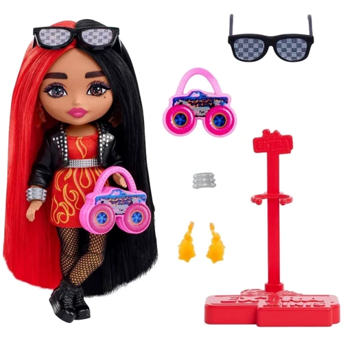 Миникукла Barbie Extra Mini Леди-рокстар (HKP88): Высота, см 14