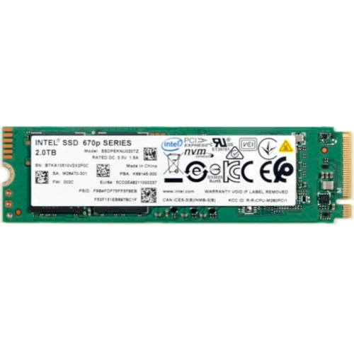 Intel 670p 2 TB (SSDPEKNU020TZX1): Тип накопителя внутренний