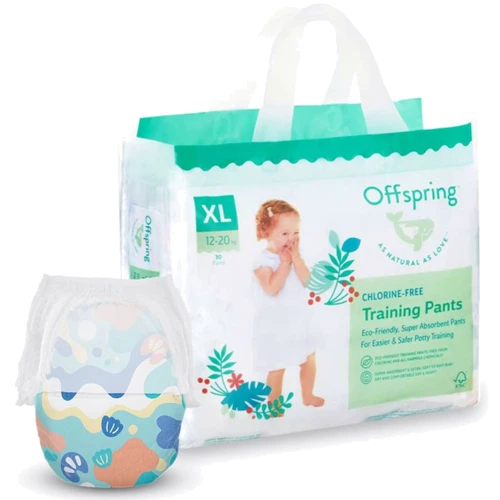 Подгузники-трусики Offspring, Подводный мир, размер XL (DP-OI-FAP-XL30P-AQT)