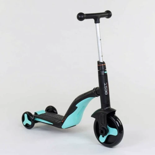 Самокат Best Scooter чорно-блакитний (JT 20255): Конструкція рами цільна