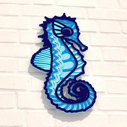 Деревянная картина-раскраска Wortex Woods Морской конек 30x22 (3DP11004)