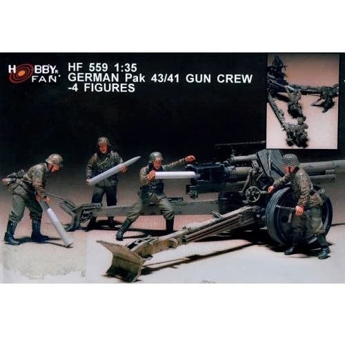 Расчет немецкой пушки Hobbyfan Pak 43/41 (смола) HF559