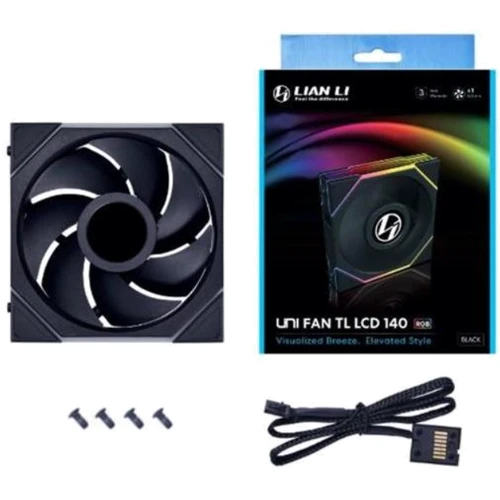 Кулер Lian Li Uni Fan TL LCD 140 Black (G99.14TLLCD1B.00): Количество вентиляторов, шт 1