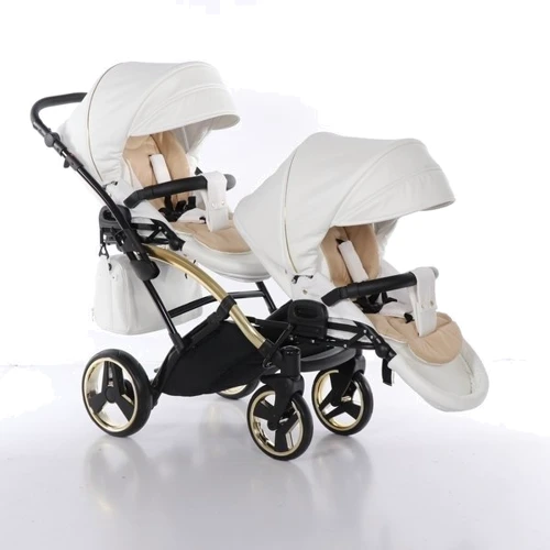 Универсальная коляска для двойни 2 в 1 Junama Diamond Individual Duo Slim 04, белый на золотой раме (JD-IN-DUOs-04): Тип коляски Коляска для двойни