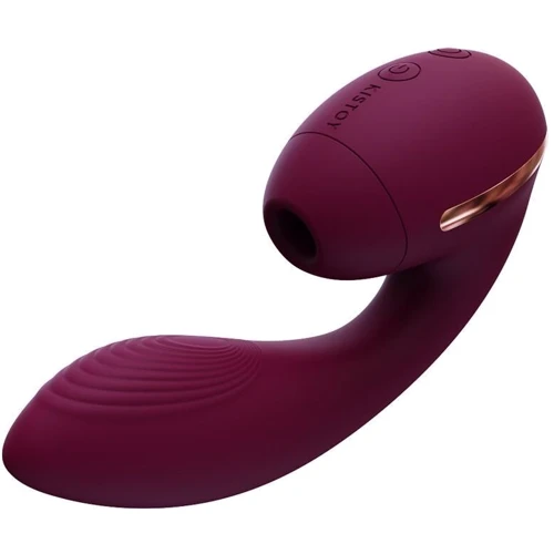 Вакуумный вибратор KisToy Tina Mini Violet, вагинально-клиторальный