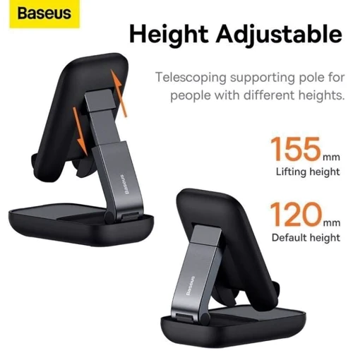 Держатель Baseus Desk Holder Seashell Folding Black (B10551500111-00) фото 8